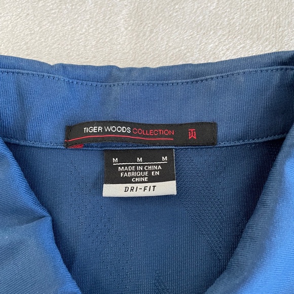 Nike Dri-Fit Tiger Woods Collection Mens Golf Polo Shirts Lot 2 Size M Red Blue - Picture 15 of 16